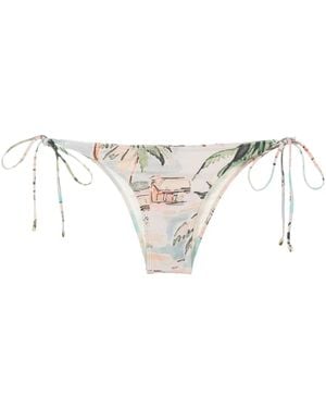 Lenny Niemeyer Slip Bikini Con Stampa Grafica - Bianco