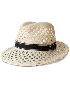 Maison Michel Eric Ribbon On Brisa Hat in White | Lyst