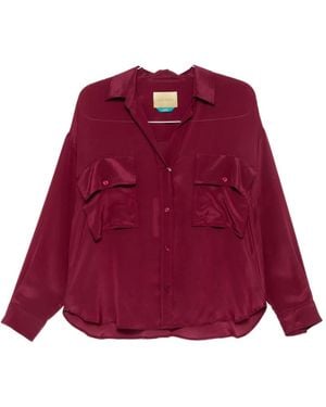 Momoní Chest-Pocket Button-Down Shirt - Red