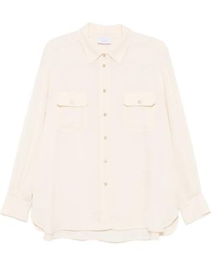 Clips Button-Up Pocket-Detail Shirt - White