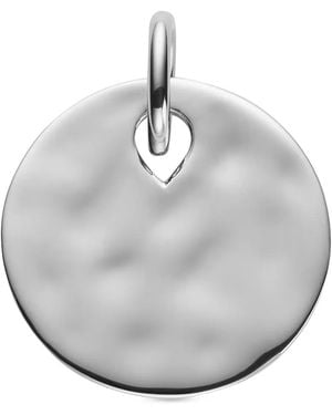Monica Vinader Ziggy Round Pendant Charm - Grey