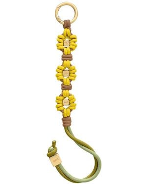 Maison De Sabre Wristlet Leather Charm - Metallic
