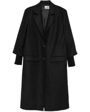 Love Moschino Abrigo Con Botones Y Puños A Capas - Negro