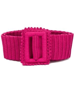 MSGM Crochet Knit Belt - Pink
