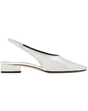 Aeyde Dua Square-Toe Slingback Court Shoes - White