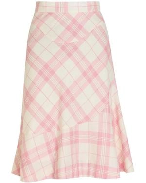 Vivienne Westwood Adder Check-Pattern Midi Skirt - Pink