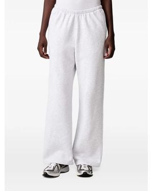 Sporty & Rich Bennett Serif Logo-Embroidered Track Trousers - White