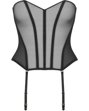 Maison Close L'Amoureuse Bustier Corset - Black