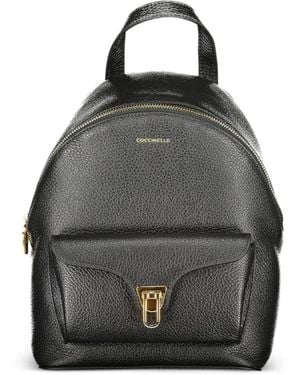 Coccinelle Mochila Beat De Piel Pequeña - Negro