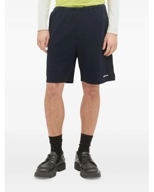 Miu Miu Bermudas con logo estampado - Azul