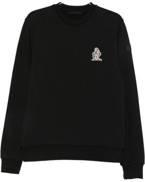 Moncler Long-Sleeve Crew Neck Sweatshirt - Black