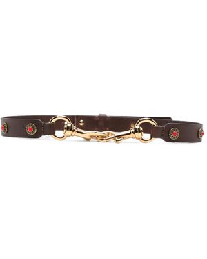 Etro Stud-Embellished Belt - White