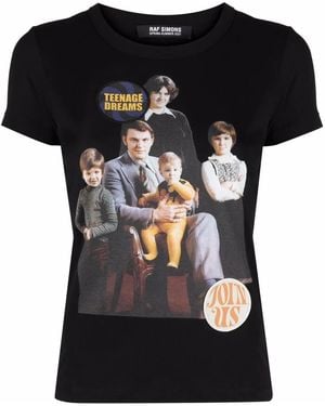 Raf Simons T-Shirt Mit Print - Schwarz