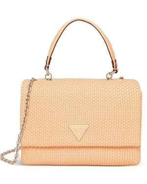 Guess Phaedra Satchel Bag - Natural