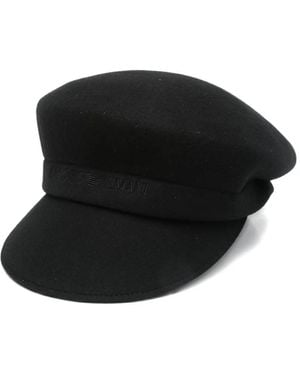 Emporio Armani ベイカーボーイ ハット - ブラック