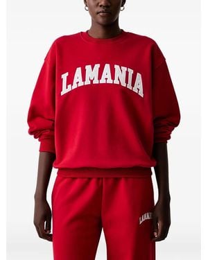 La Mania Sweat Ruffie À Patch Logo - Red