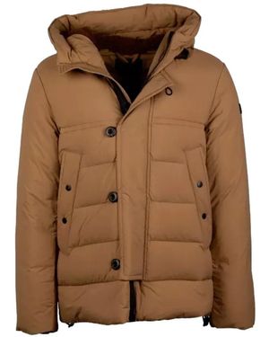 Peuterey Eddie Quilted Hooded Jacket - Brown