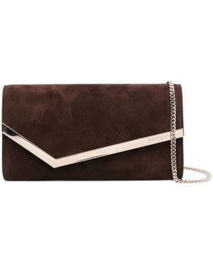 Jimmy Choo Pochette À Design Enveloppe - Marron