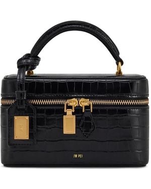 JW PEI Cleo Crocodile-Effect Tote Bag - Black