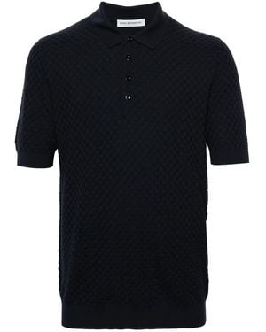 GOES BOTANICAL Interlock Merino Wool Polo Shirt - Black
