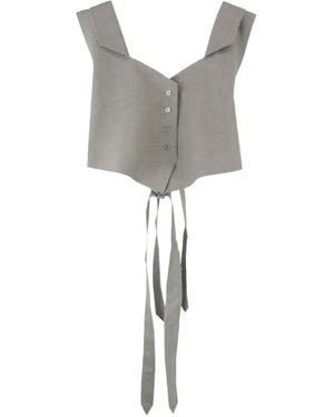 SONIA CARRASCO V-Neck Waistcoat - Grey