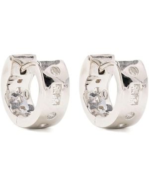 Apm Monaco Crystal-Embellished Polished Hoop Earrings - White