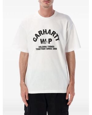Carhartt Column Logo-Print T-Shirt - White