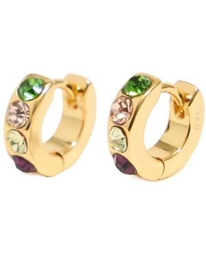 Bimba Y Lola Crystal-Embellished Hoop Earrings - Metallic