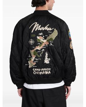 maharishi-black-Embroidered-