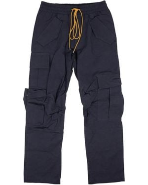 Rhude Drawstring-Waist Cargo Pants - Blue