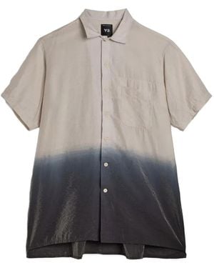 Y-3 Button Dip-Dye Shirt - Gray