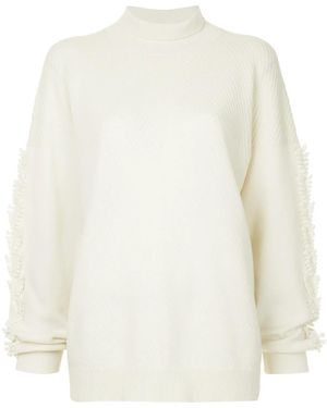 Barrie Jersey Oversize Con Cuello Alto - Blanco