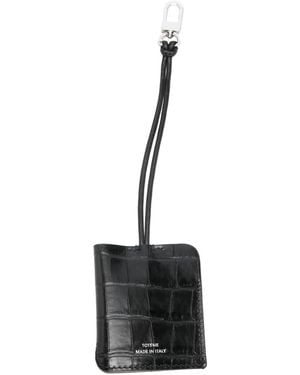 TOTEME Croco-Embossed Keyring - Black
