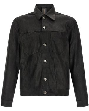 Giorgio Brato Velour-Texture Leather Jacket - Black