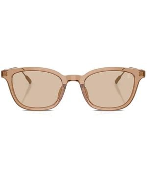 Moncler Lentis Geometric-Frame Sunglasses - Natural