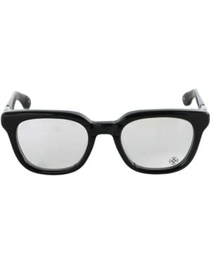 Chrome Hearts Logo-Plaque Square-Frame Sunglasses - Black