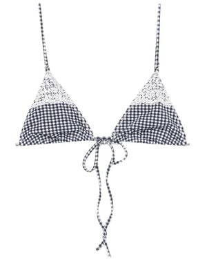 Frankie's Bikinis Top Bikini Elena A Quadretti - Blu