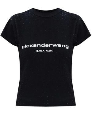 Alexander Wang Rhinestone-Embellished T-Shirt - Black
