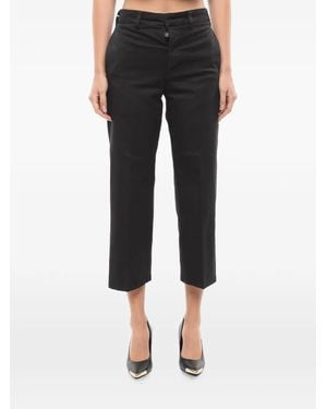 Department 5 Cropped-Fit Chino Trousers - Black