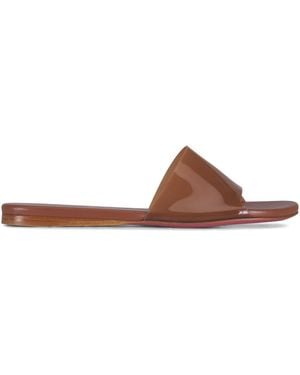 AMINA MUADDI Bianca Slide Sandals - Brown