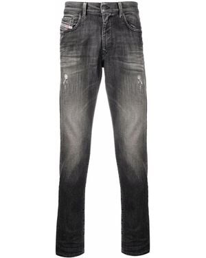 DIESEL Faded-Effect Distressed Jeans - Grey