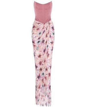 V:PM ATELIER Monica Floral-Print Maxi Dress - Pink