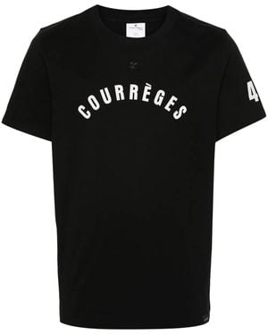 Courreges ロゴ Tシャツ - ブラック