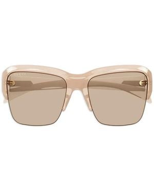 Gucci Gafas De Sol Con Montura Cuadrada - Neutro