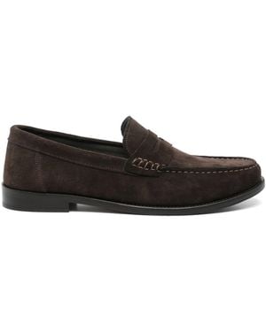 Corneliani Loafer Aus Wildleder - Schwarz