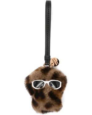 Versace Sleutelhanger Met Luipaardprint - Bruin