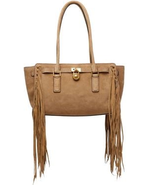 MICHAEL Michael Kors Hamilton Fringe Tote Bag - Metallic