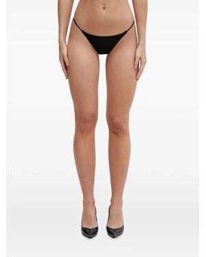 Coperni Crystal-Logo Bikini Bottoms - Black