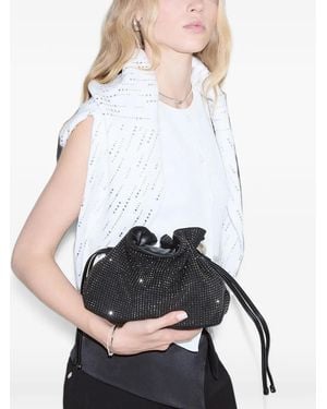 Liu Jo Crystal-Embellished Clutch Bag - Black