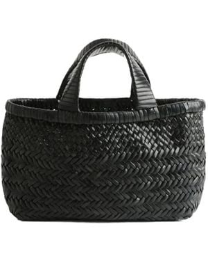 Manebí Sunset Woven Mini Tote Bag - Black